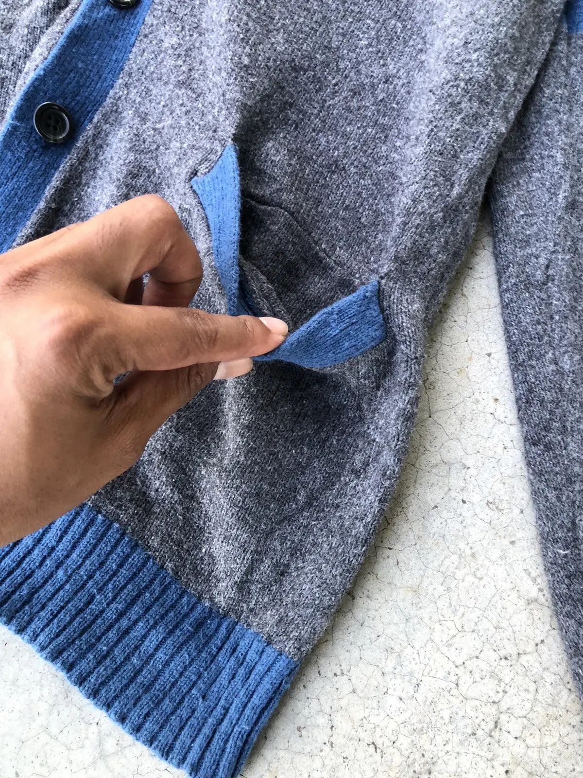Other Cardigan Blue Line Mix Colour Nice Design Size US M / EU 48-50 / 2 - 5 Thumbnail