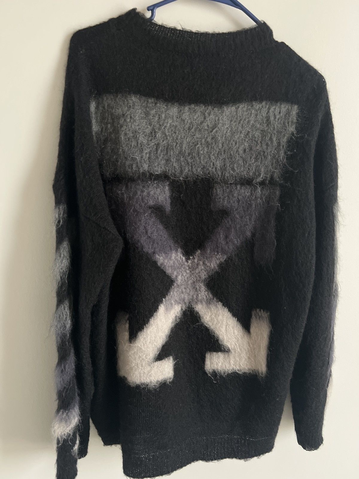 OFF-WHITE Diag Mohair Sweater Red/Black
