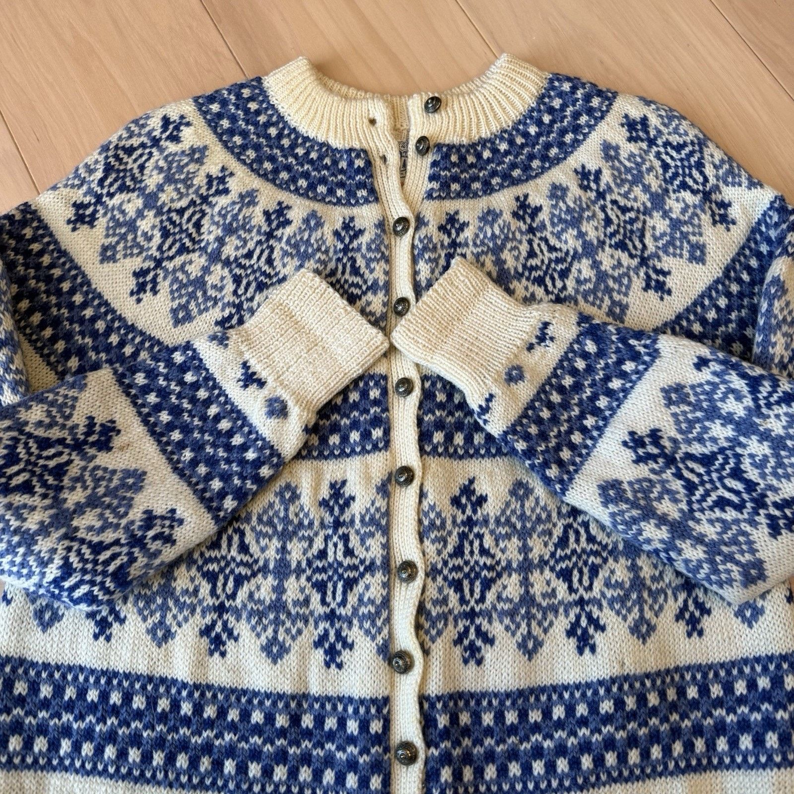 Vintage Vintage Paul Mage Cardigan Women's L Blue Nordic Art Heavy Size L / US 10 / IT 46 - 5 Thumbnail