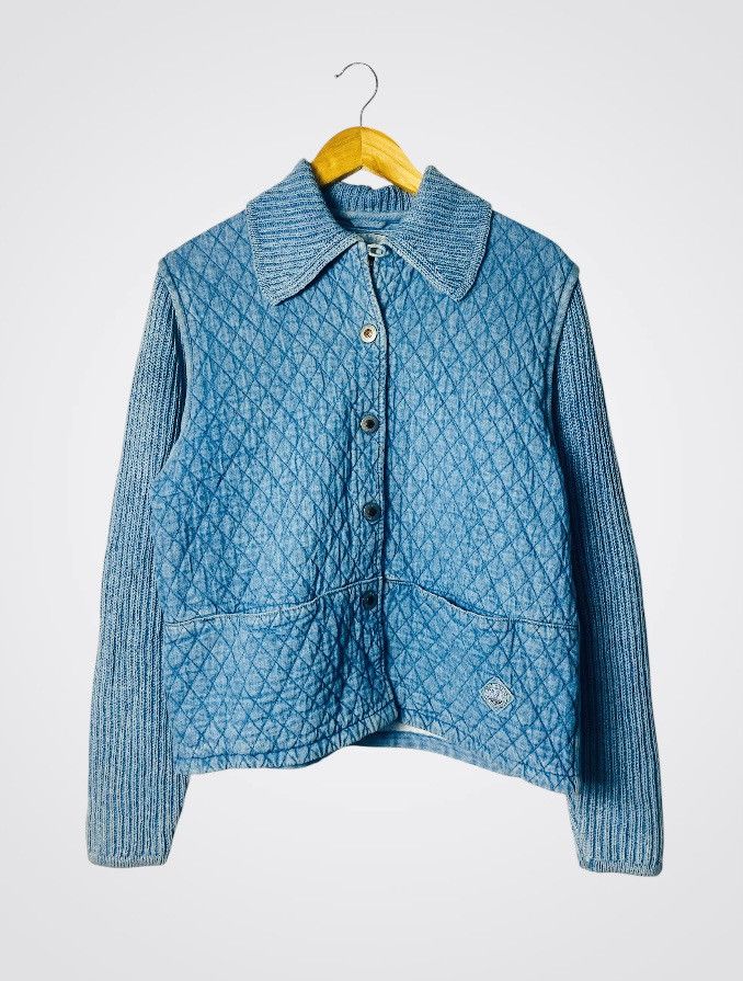 Coogi Coogi Style - Blue Willi’s Quited Knit Snap Button Size L / US 10 / IT 46 - 1 Thumbnail