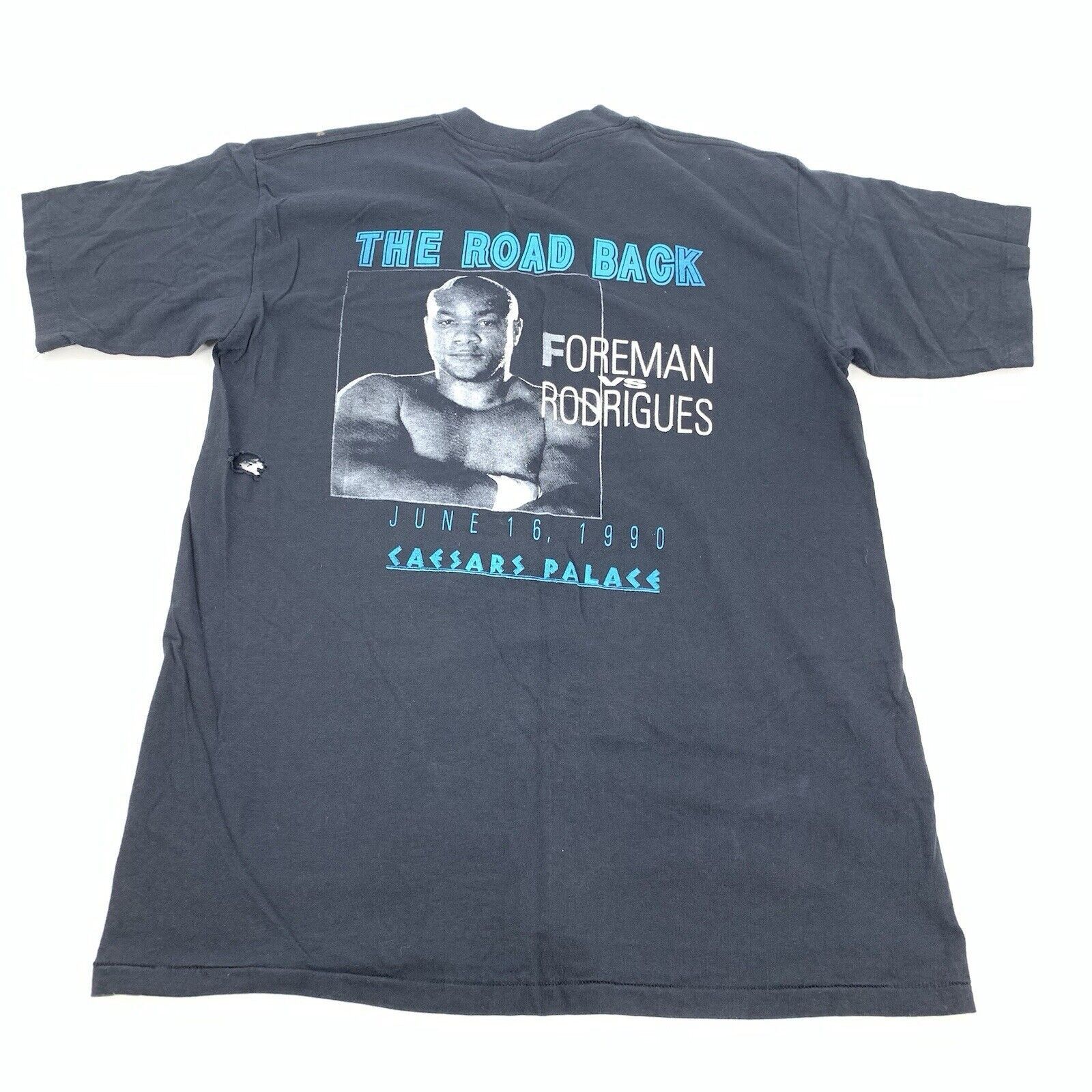 Vintage VTG 1990 Mike Tyson vs Tillman Foreman The Road Back Rap Size US XL / EU 56 / 4 - 2 Thumbnail