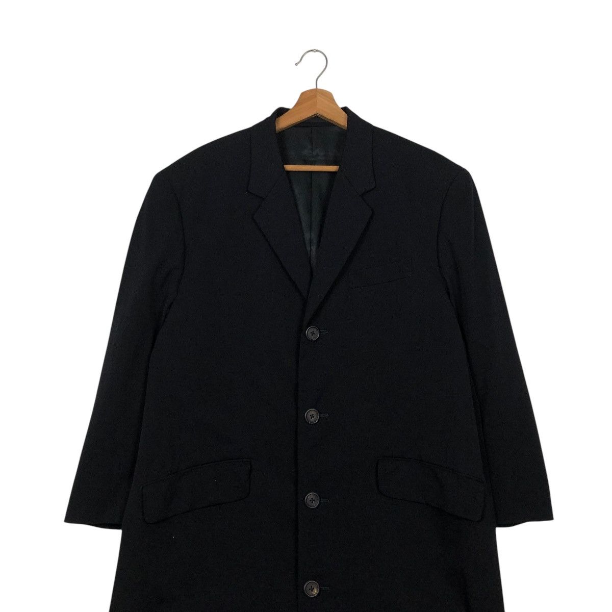 Yohji Yamamoto 🔥ICONIC RICH BLACK WOOL LONG JACKET Y’S FOR MEN JACKET Size US S / EU 44-46 / 1 - 5 Thumbnail