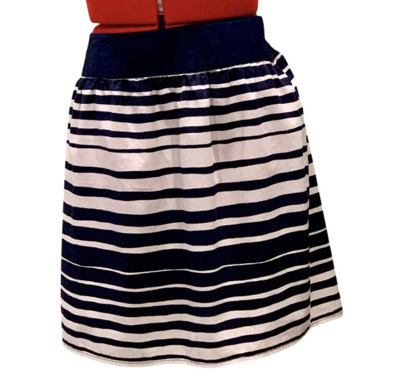 Other Maurices Navy & White Striped Skirt Size Large Smocked Waist Size 42" / US 20 - 1 Thumbnail