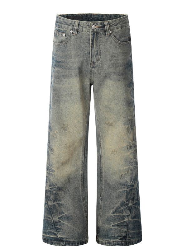 Vintage American distressed straight trendy casual washed jeans Size US 32 / EU 48 - 5 Thumbnail