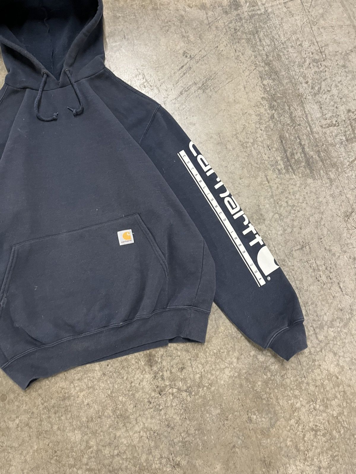 Carhartt × Vintage Carhartt hoodie vintage navy blue boxy streetwear hype Size US M / EU 48-50 / 2 - 4 Thumbnail
