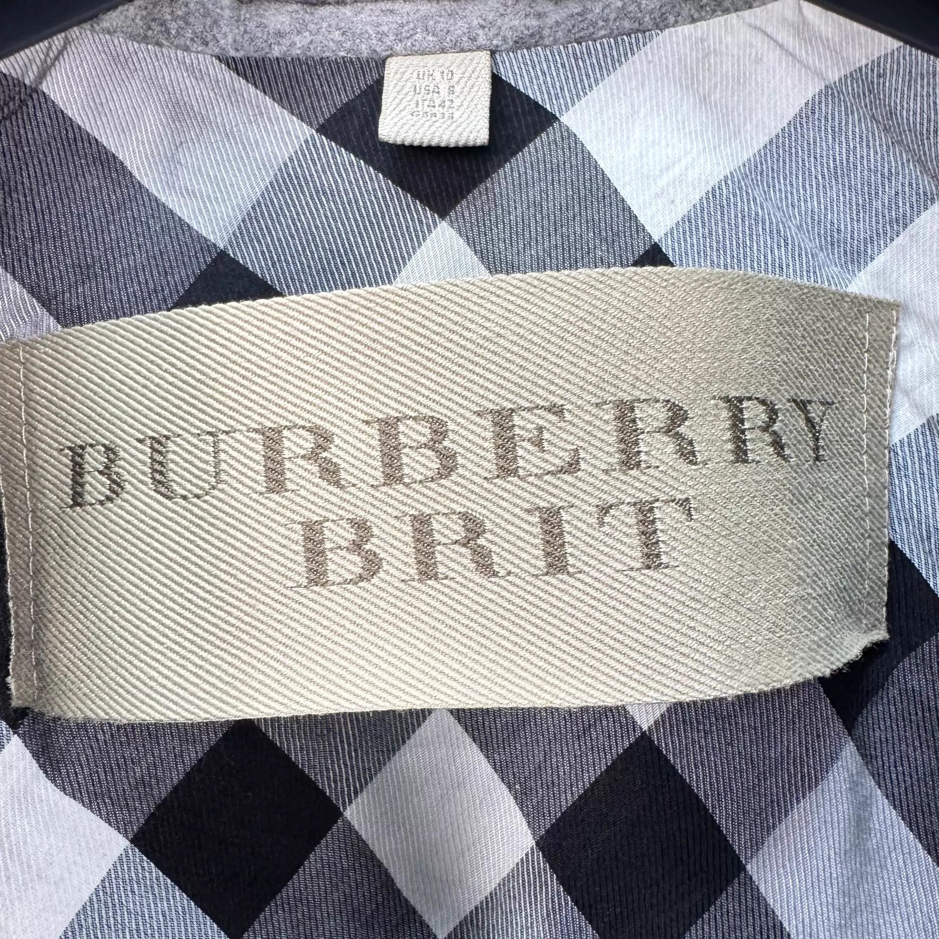 Burberry Burberry Gray Check Wool Coat UK10 Mint Size M / US 6-8 / IT 42-44 - 5 Thumbnail