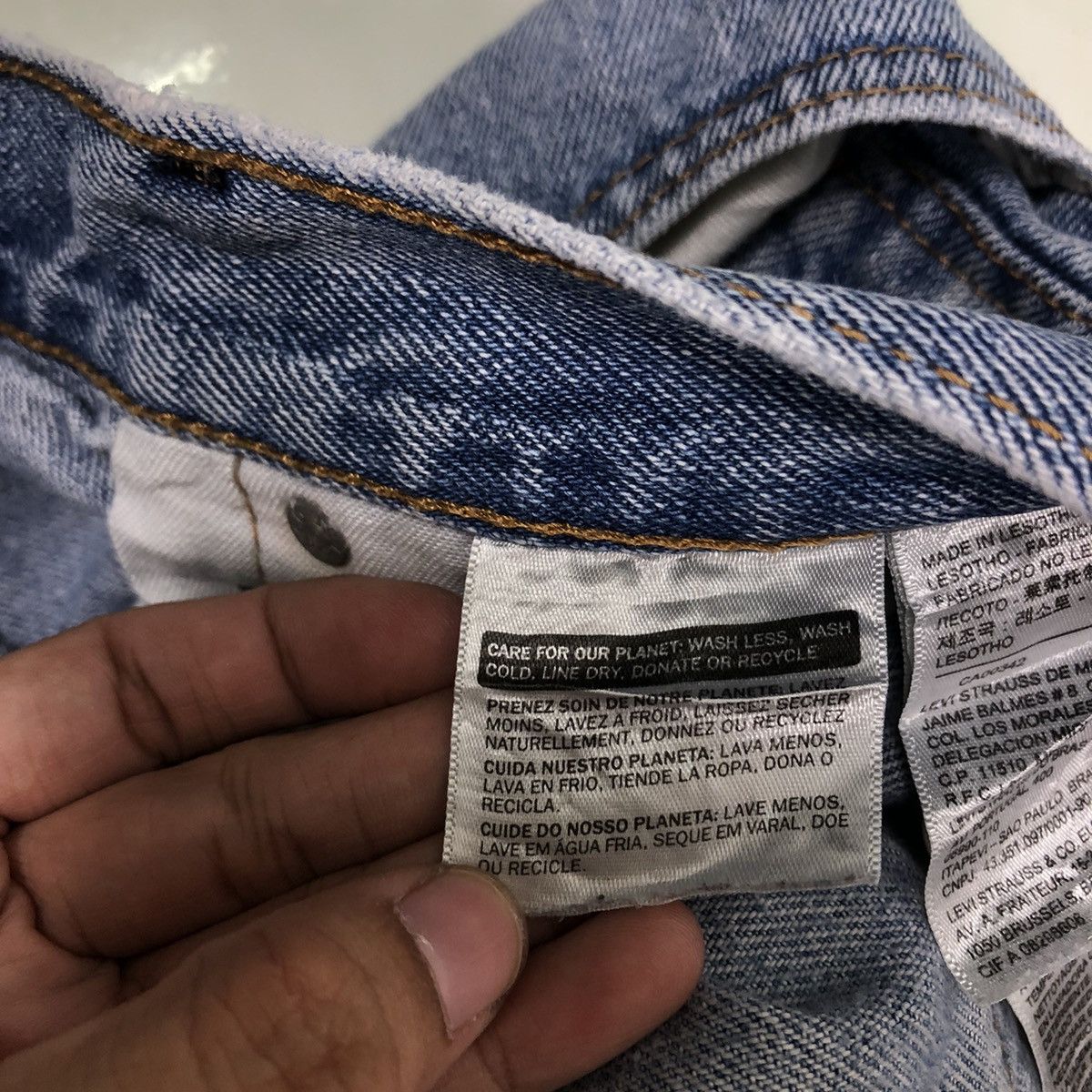 Levi's 🔥90’s Lot 505 Vintage Levis Distressed Denim Design Size US 34 / EU 50 - 15 Thumbnail