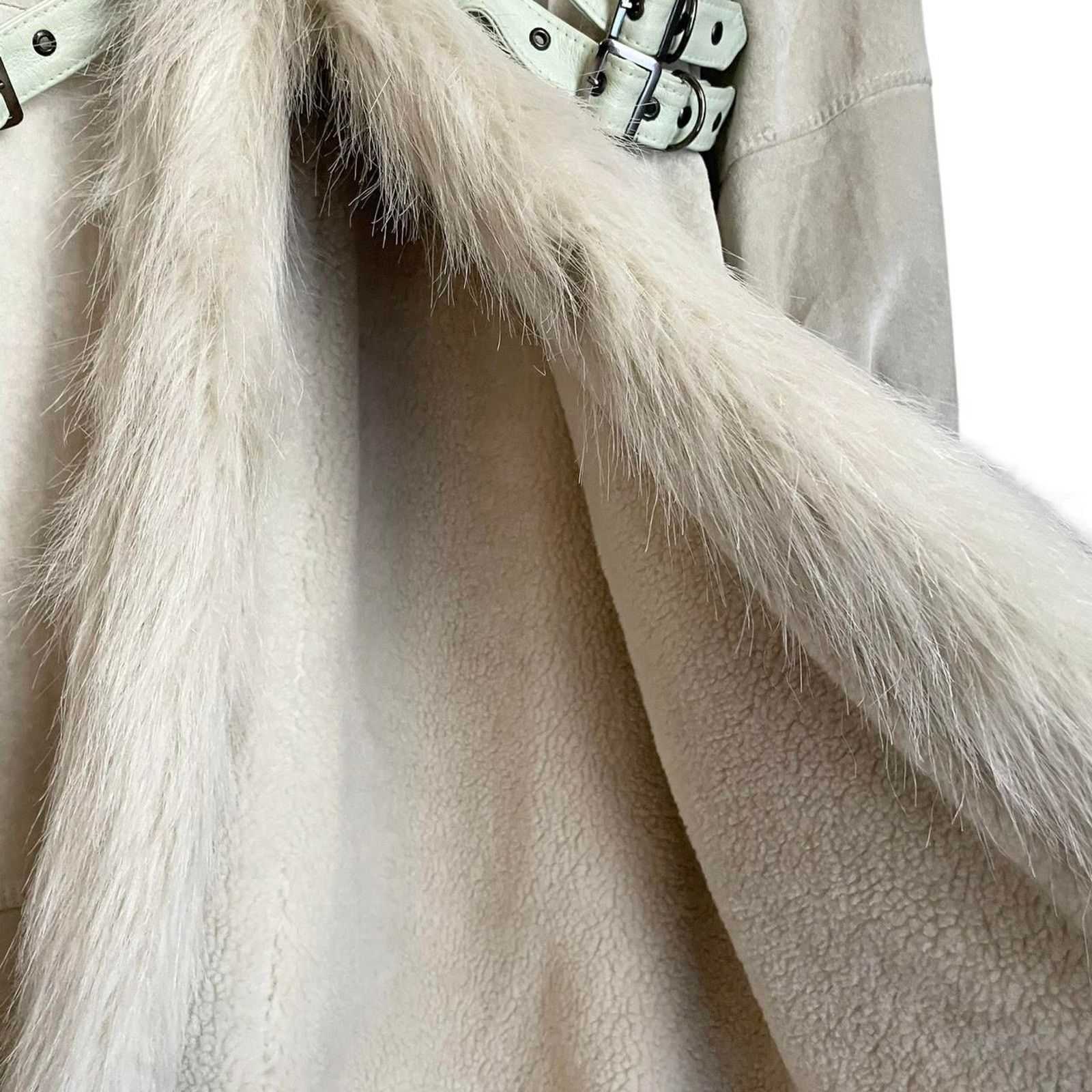 XOXO VTG XOXO Y2K Penny Lane coat genuine leather faux fur trim Size L / US 10 / IT 46 - 6 Thumbnail