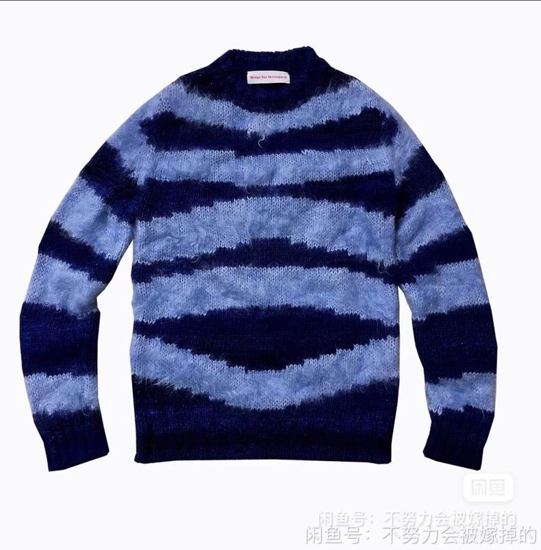 Walter Van Beirendonck walter van beirendonck Denim blue stitching striped sweate Size US S / EU 44-46 / 1 - 2 Thumbnail