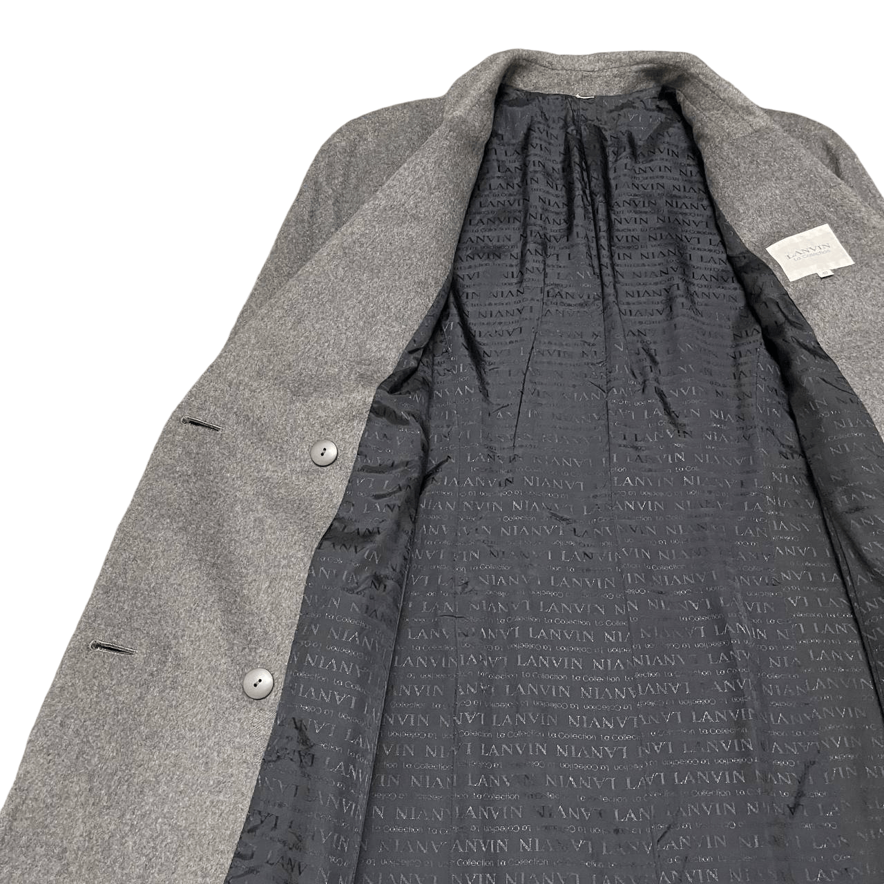 Lanvin Vintage Lanvin La Collection Cashmere Long Coat Monogram Size US M / EU 48-50 / 2 - 14 Thumbnail