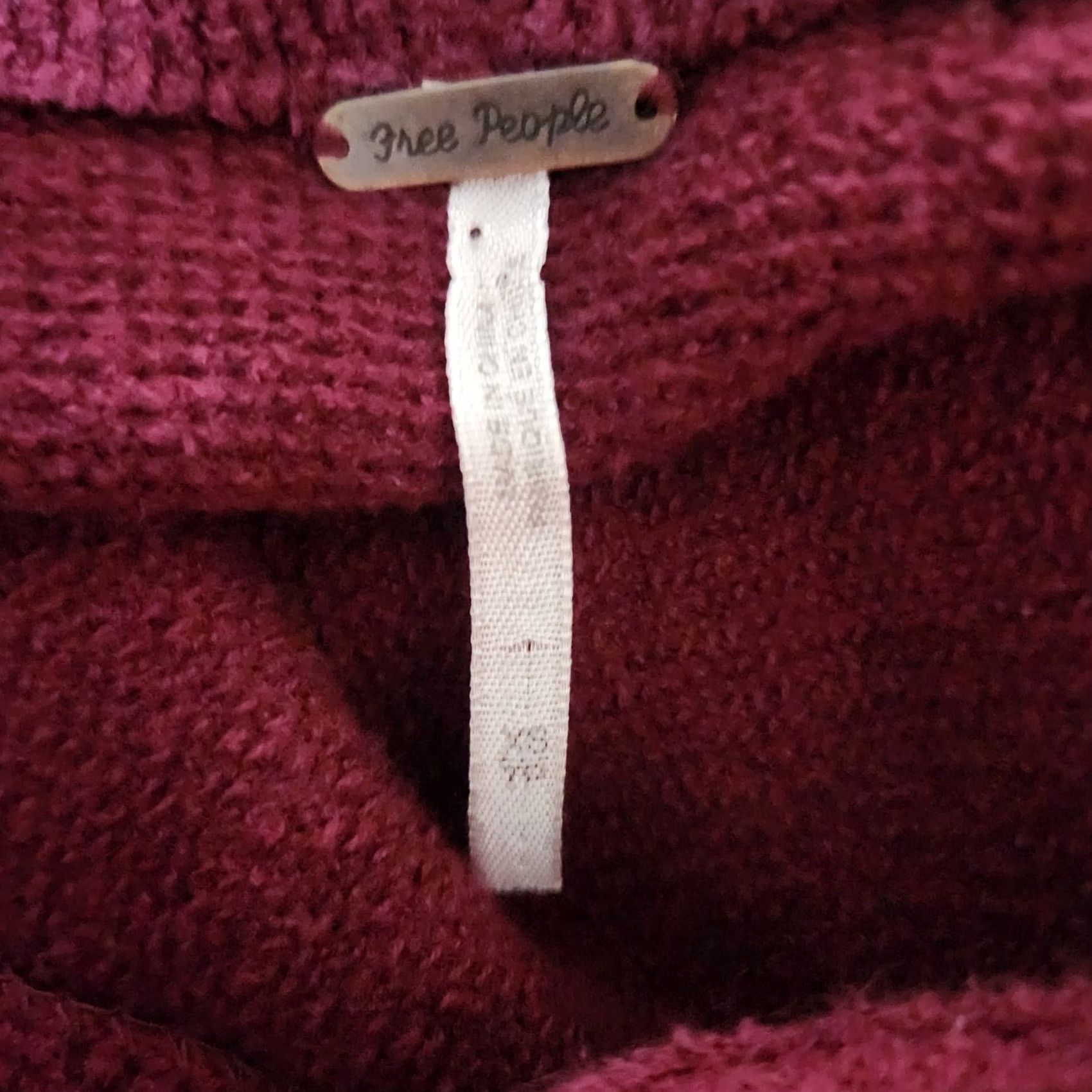 Free People VINTAGE Free People Pullover Sweater Chunky Burgundy Oversize Womens Size S Size S / US 4 / IT 40 - 8 Thumbnail