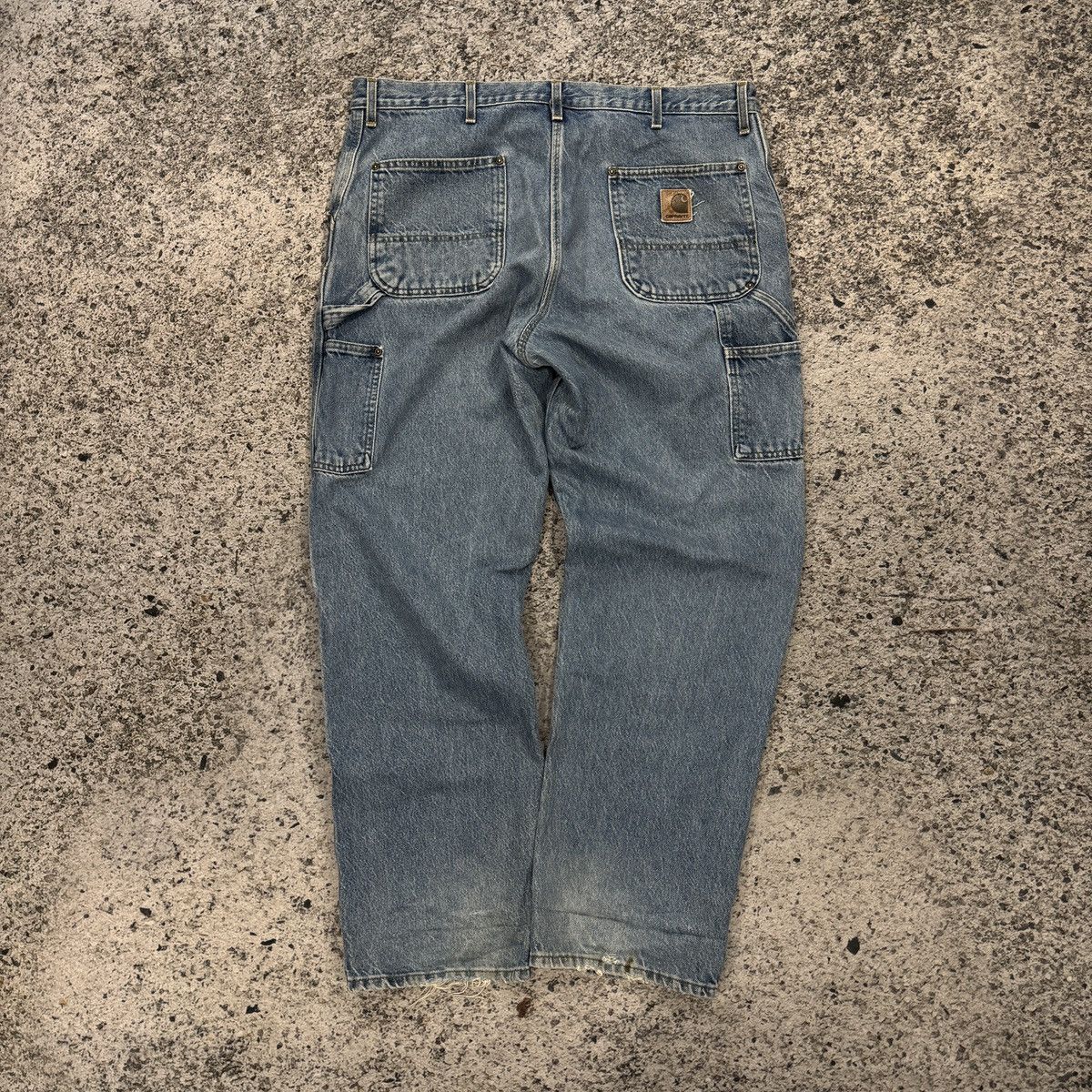 Carhartt Vintage Carhartt Denim Double Knee Thrashed Faded ERD Grunge Size US 41 - 2 Thumbnail