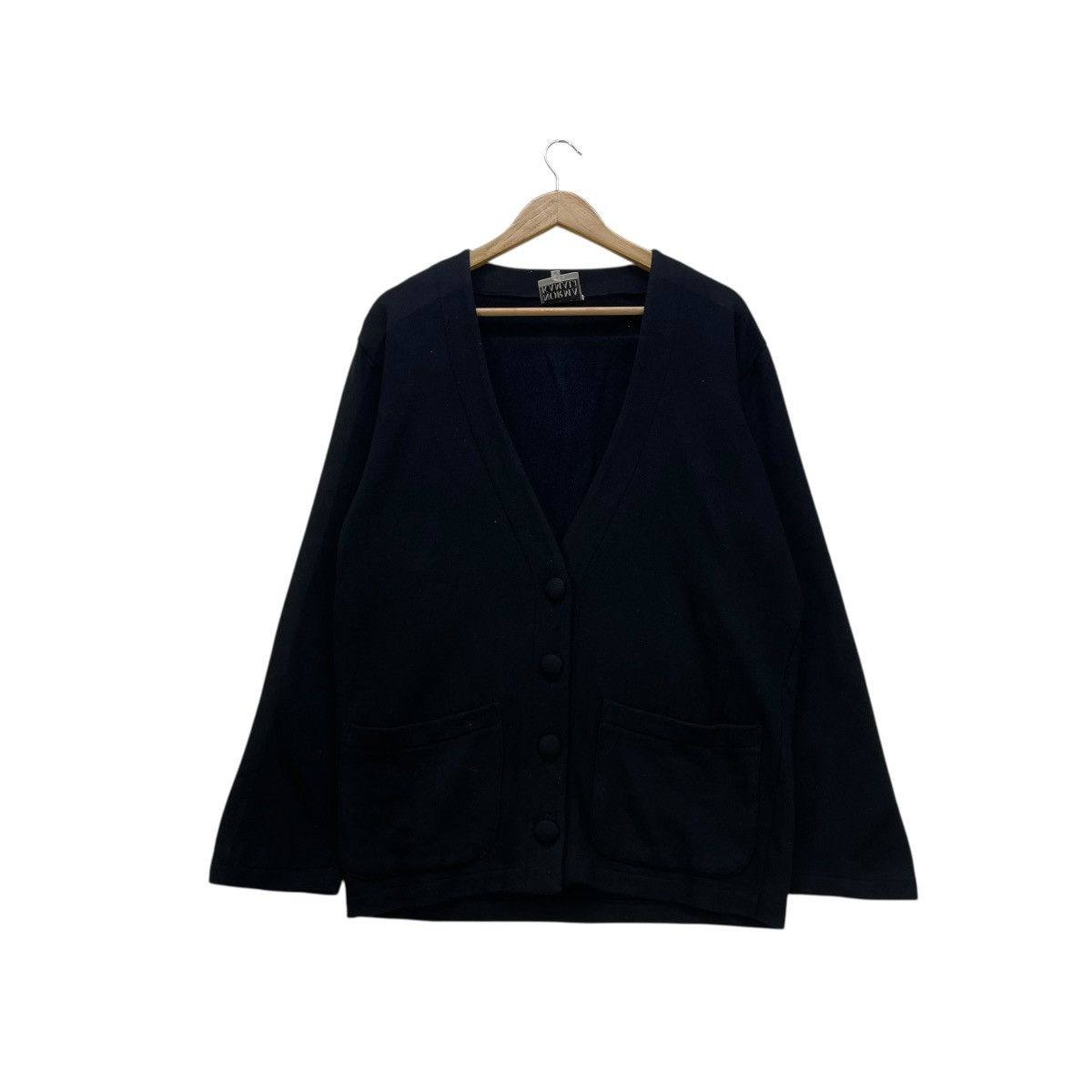 Norma Kamali 💥Vintage Norma Kamali Black Cardigan Jacket Size M / US 6-8 / IT 42-44 - 1 Thumbnail