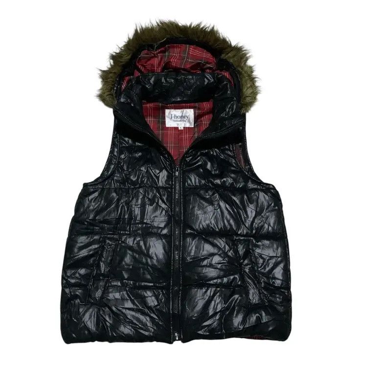 Le Grande Bleu (L.G.B.) Vintage J-Honey Puffer Fur Vest Ifsixwasnine Lgb Style Size US L / EU 52-54 / 3 - 4 Thumbnail