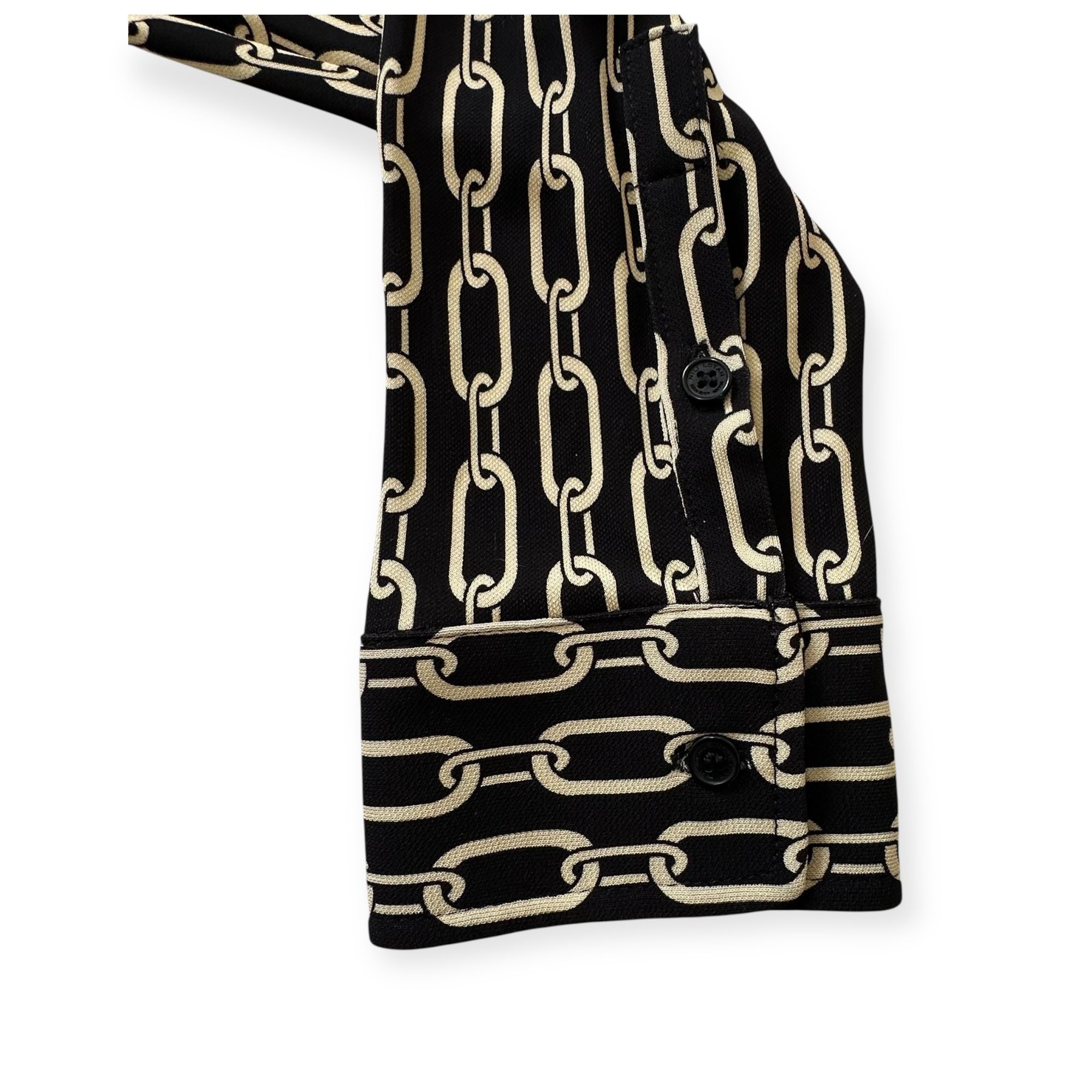 Nili Lotan NILI LOTAN Celestine Print Shirt, Small Chain Print, Size L, Size L / US 10 / IT 46 - 10 Thumbnail