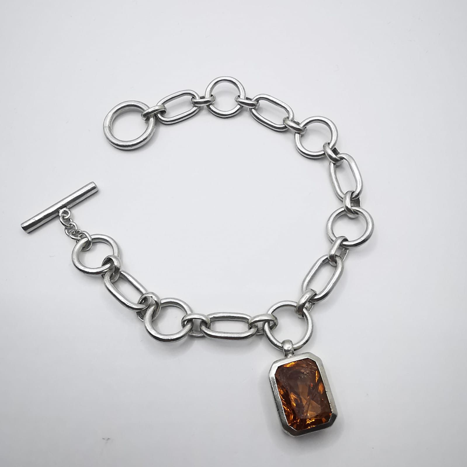 Bracelet Jewelry, 925 Sterling Silver,citrine 21,46G, Women's