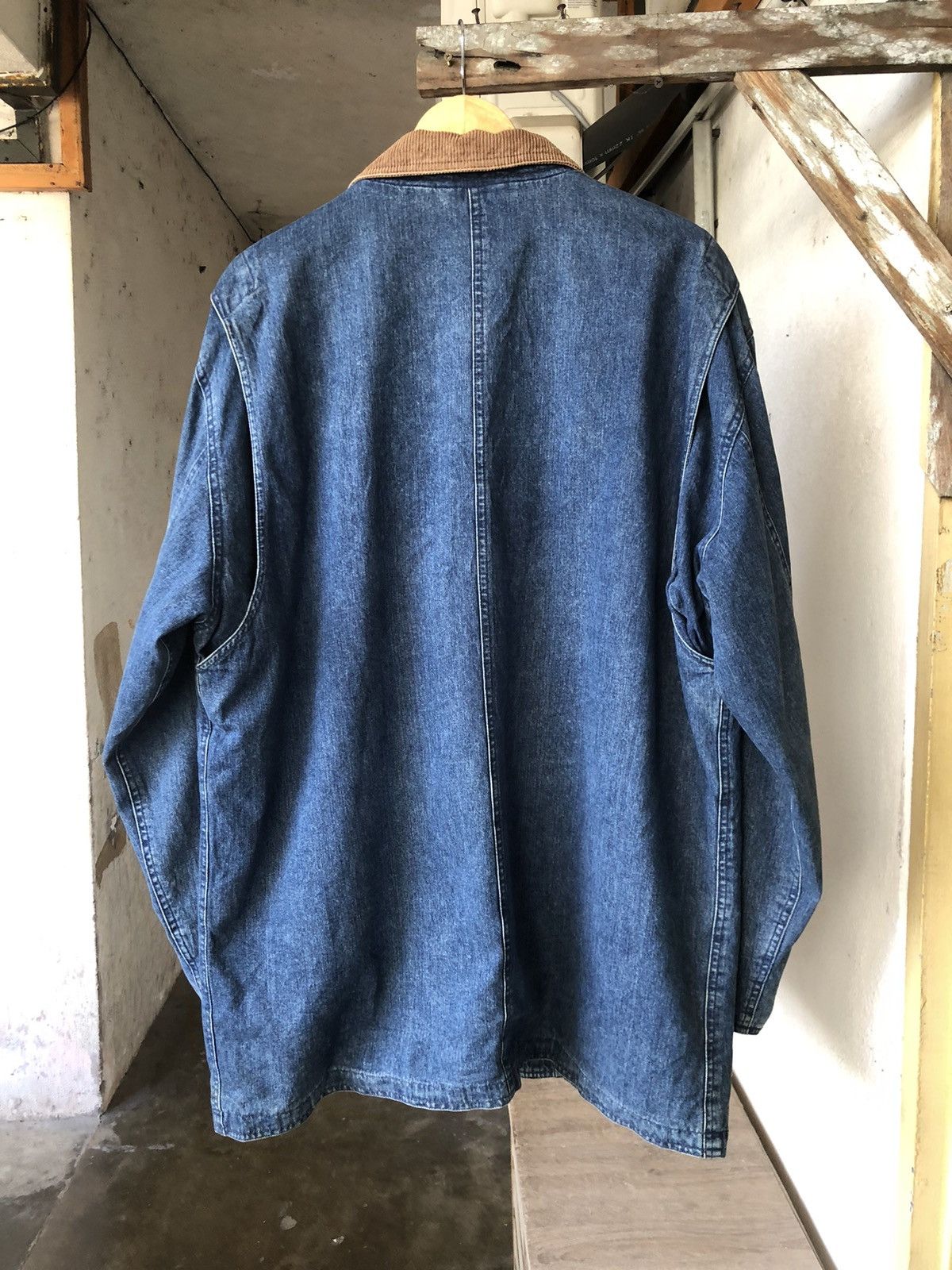 Lands' End Vintage Land's End Parka Denim Jacket Size US L / EU 52-54 / 3 - 3 Thumbnail