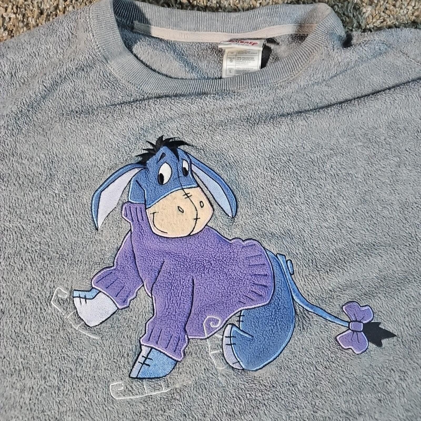 Disney Disney Store Eeyore Sweater Womens L Grannycore Gray Size L / US 10 / IT 46 - 2 Thumbnail