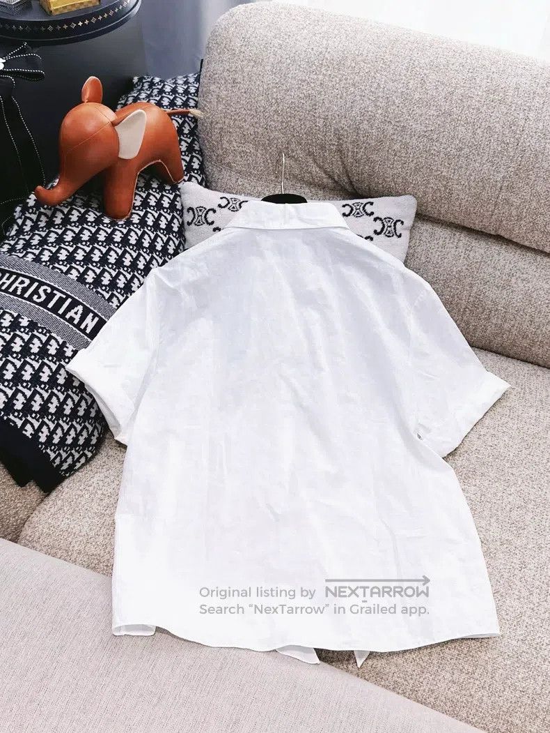 Chanel Chanel 24C white star dark pattern short-sleeved shirt Size S / US 4 / IT 40 - 2 Thumbnail