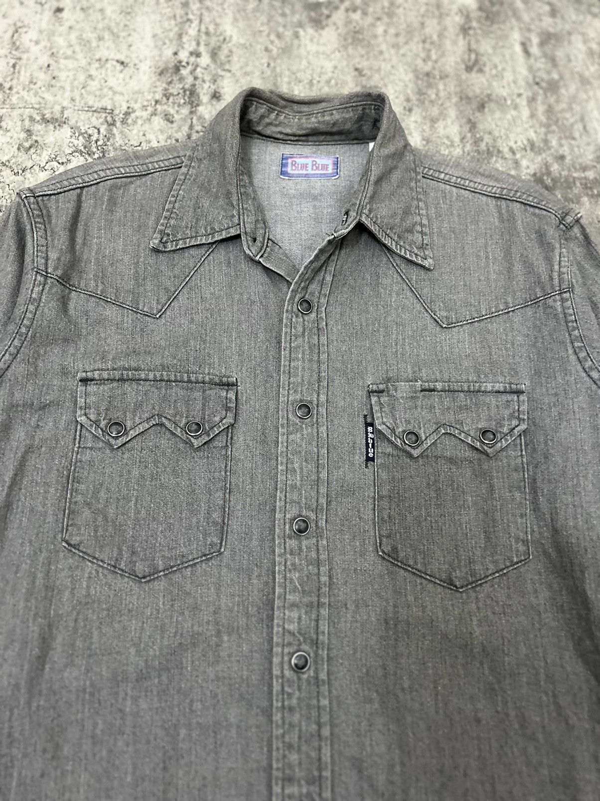 Blue Blue Japan Blue Blue Japan Hiden Small Pocket Vintage Western Shirt Size US M / EU 48-50 / 2 - 3 Thumbnail
