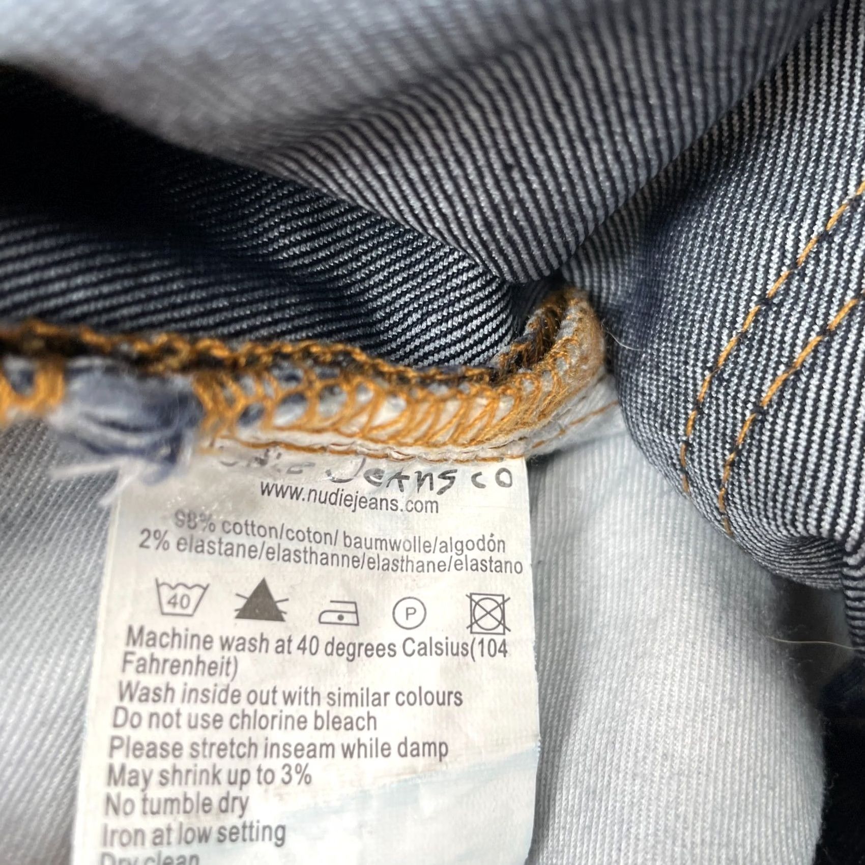 Nudie Jeans Nudie Jeans Womens Jeans Slim Skinny 5-Pocket Denim Cotton Spandex Blue 25x34 Inseam 33 Regular Size 25 Womens Size 26" / US 2 / IT 38 - 6 Thumbnail