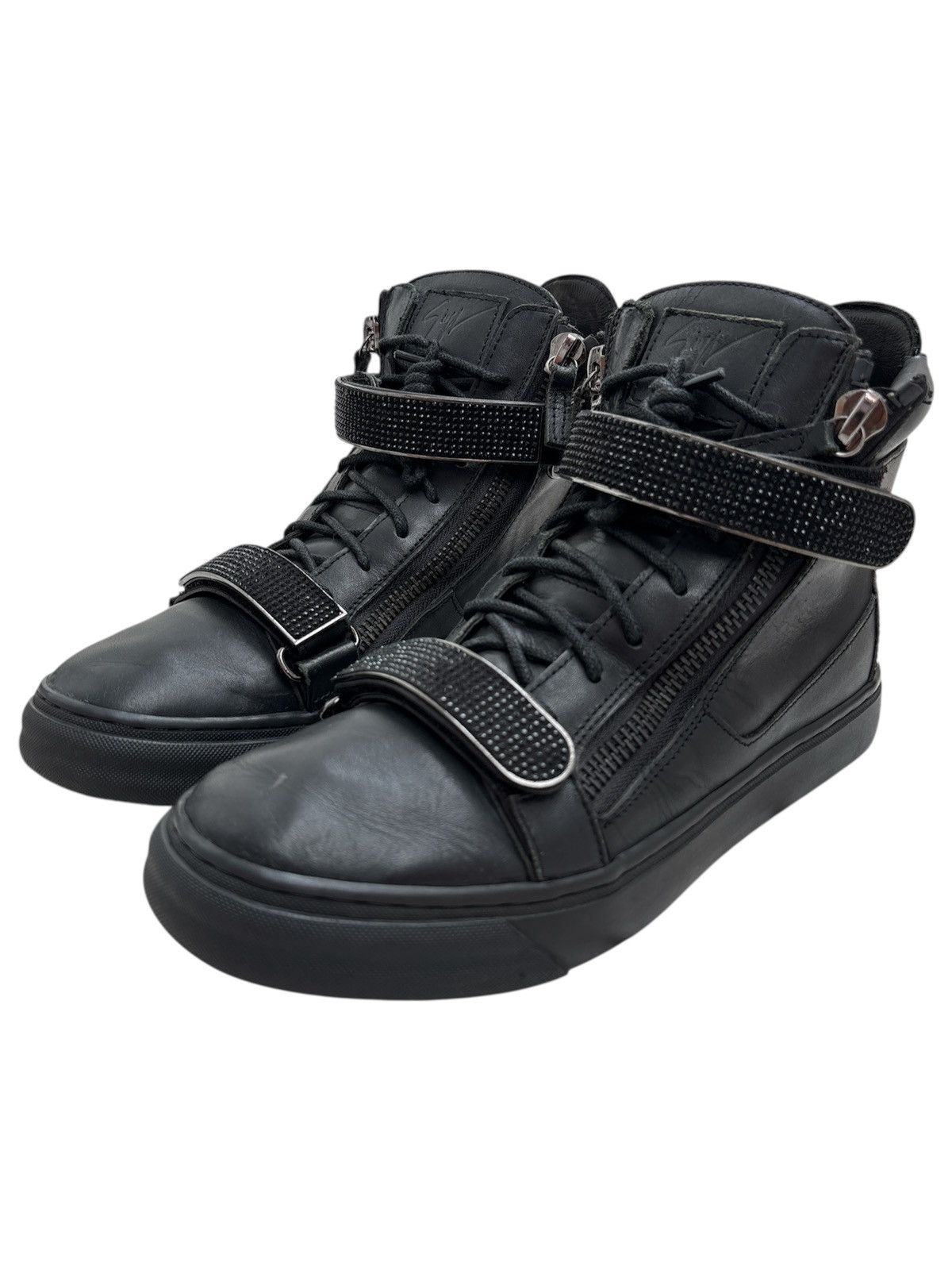 Giuseppe Zanotti Dual Rhinestone Strap Sneakers Size US 8 / EU 41 - 1 Thumbnail