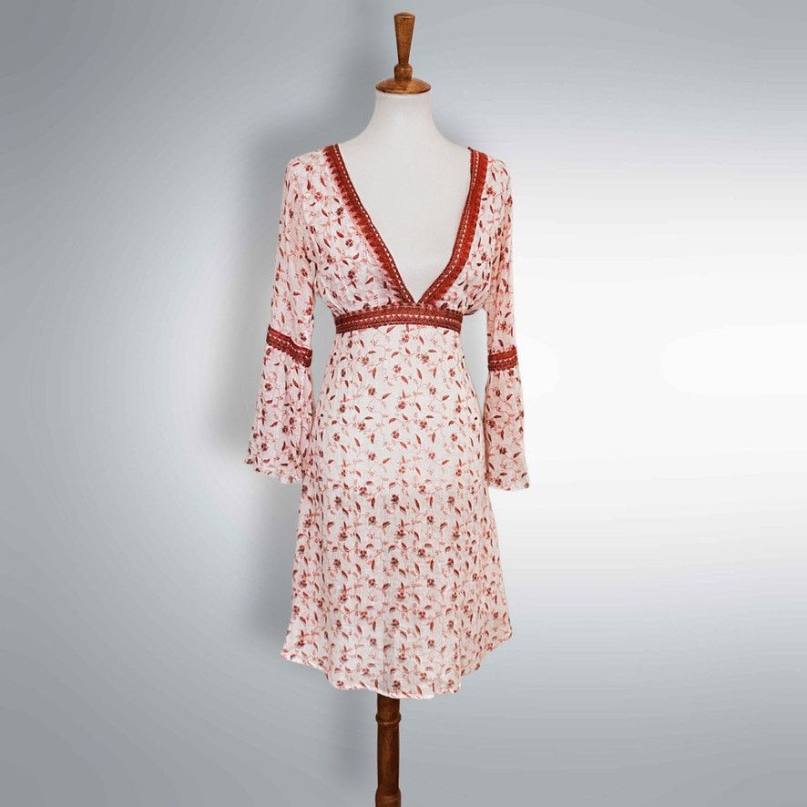 Vintage Vintage Ari Shamaris Y2K Gauze Dress Size S / US 4 / IT 40 - 3 Thumbnail