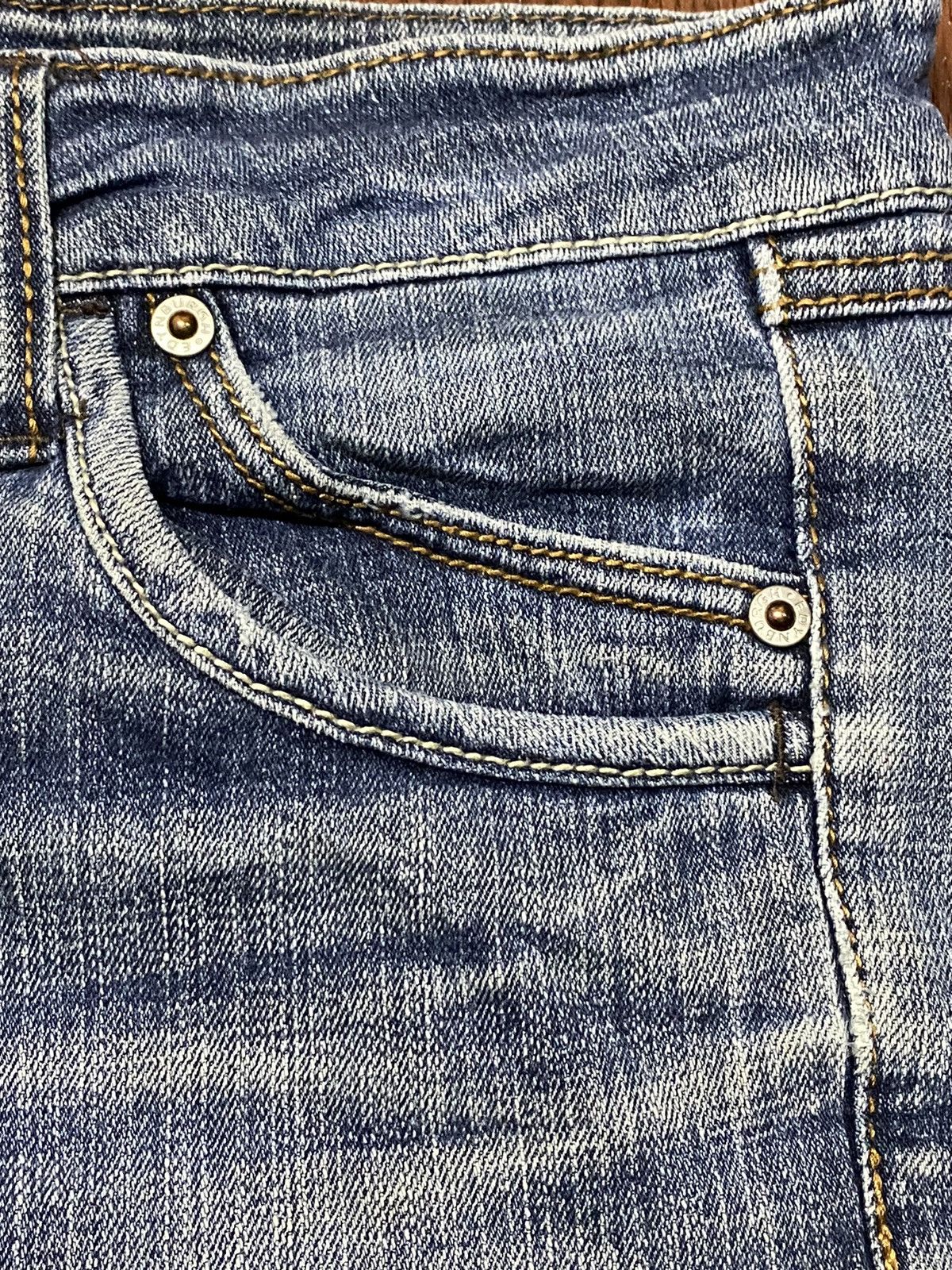 Japanese Brand Vintage Japanese Brands Blue Wash Distressed Flare Jeans Size US 29 - 14 Thumbnail