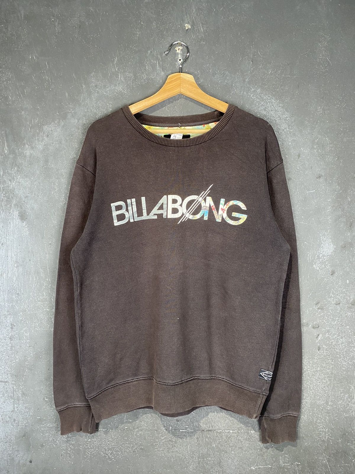 Billabong y2k Billabong Floral Dark Brown Travis Crewneck Size US L / EU 52-54 / 3 - 2 Thumbnail