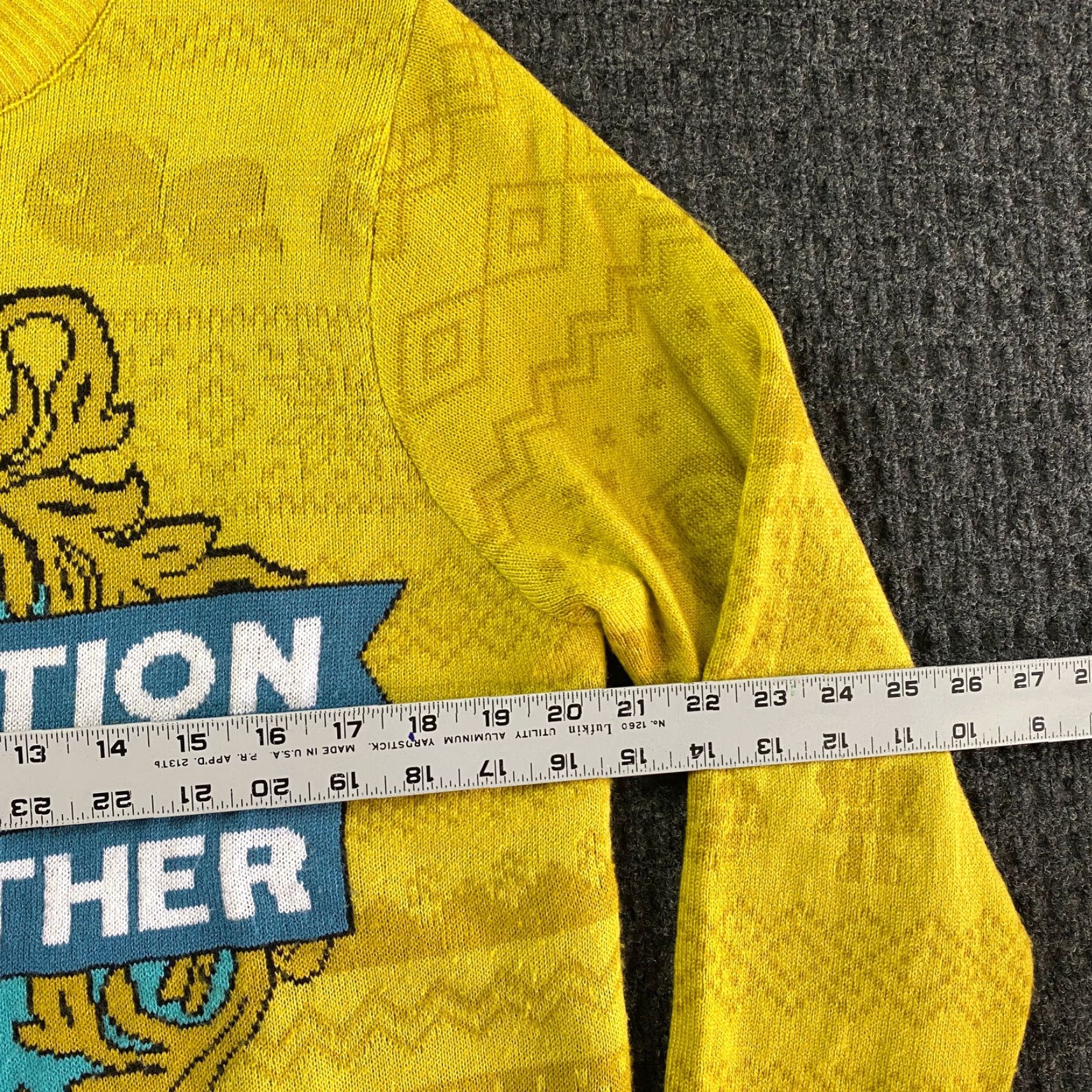 Vintage Hulu The Great Revolution is a Mother Knit Sweater Medium Yellow Gold Women Crew Neck Long Sleeve Pullover Knit M Size M / US 6-8 / IT 42-44 - 5 Thumbnail
