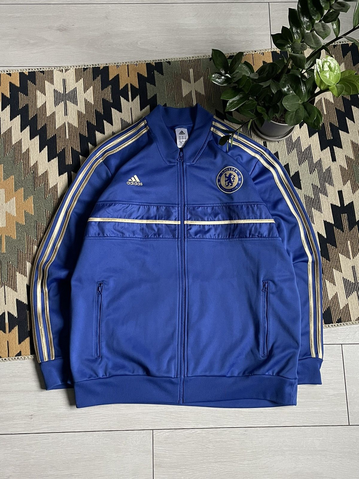 Adidas × Chelsea Soccer × Vintage Adidas 2012 Chelsea Track Top Jacket Size US XL / EU 56 / 4 - 1 Thumbnail
