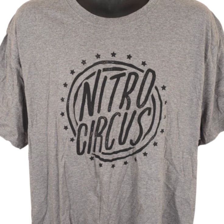 Vintage Nitro Circus T Shirt Mens 2XL Gray Action Sports BMX Motocross Racing Shirt Mens Size US XXL / EU 58 / 5 - 2 Thumbnail