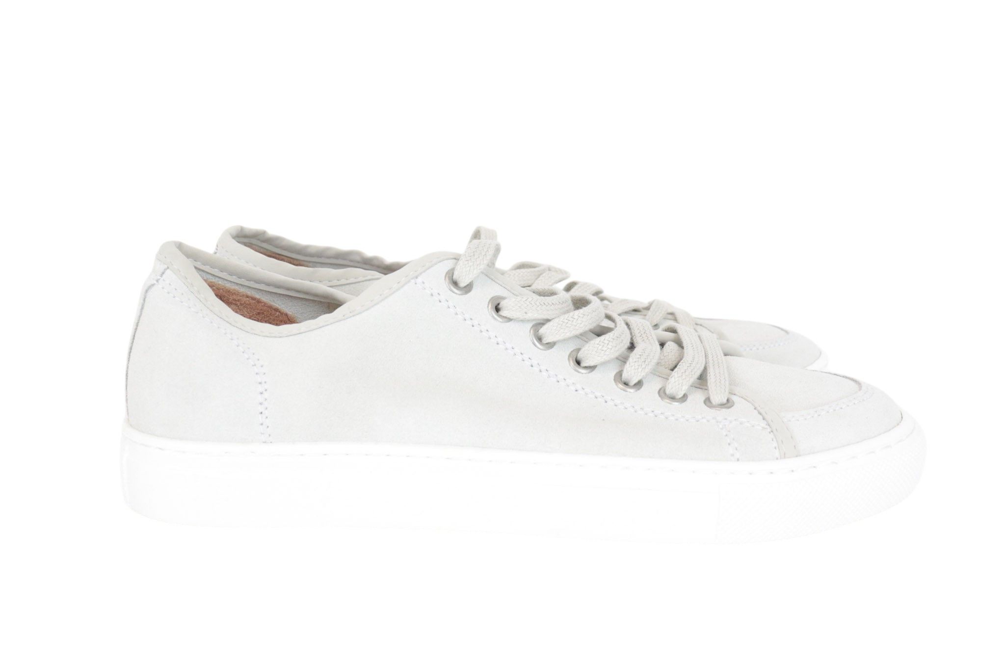 Suitsupply EU39 Grey Off-White Leather Sneakers 67441 Size US 6 / EU 39 - 2 Thumbnail