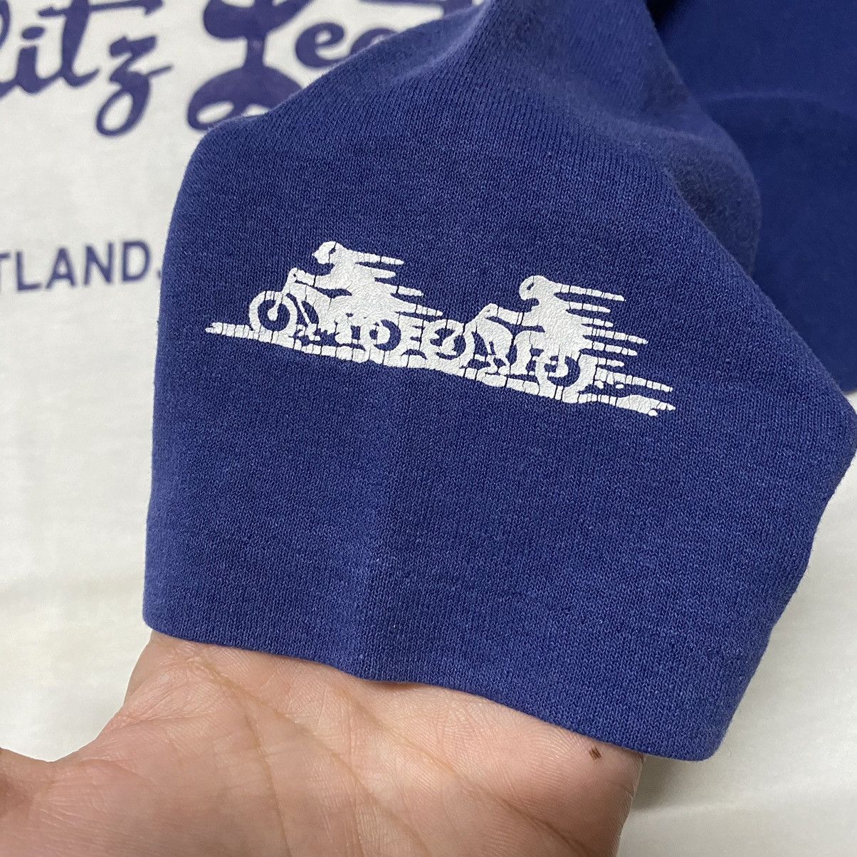 Indian Motorcycle × Vanson Leathers × Vintage Vintage 90’s Langlitz Leathers 3q T Shirt Very Rare Size US M / EU 48-50 / 2 - 9 Thumbnail