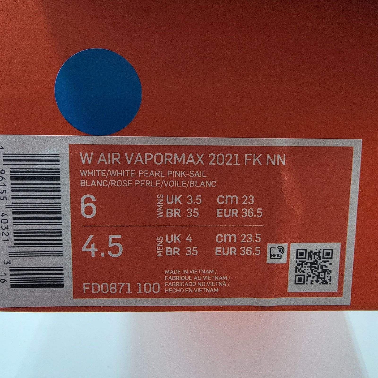 Nike Nike Air VaporMax 2021 'Feel Love' Women's Size 6 FD0871-100 Size US 6 / IT 36 - 11 Thumbnail