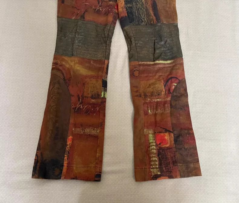 Yohji Yamamoto Vintage Printed Pants with Leather Inserts-2506 Size 28" / US 6 / IT 42 - 3 Thumbnail