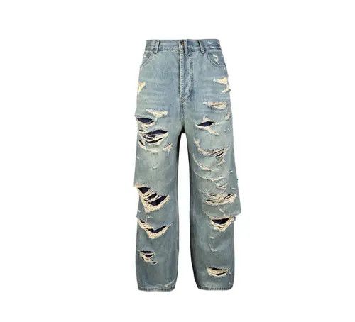 Japanese Brand Komura x Gotoh Washed Double Layer Hand Worn Jeans Size US 33 - 5 Thumbnail
