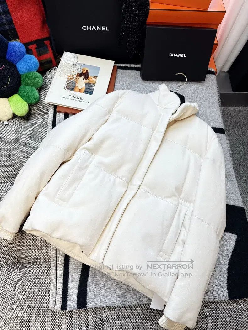 Loro Piana Loro Piana Off-white Cashmere Down Jacket Size S / US 4 / IT 40 - 3 Thumbnail