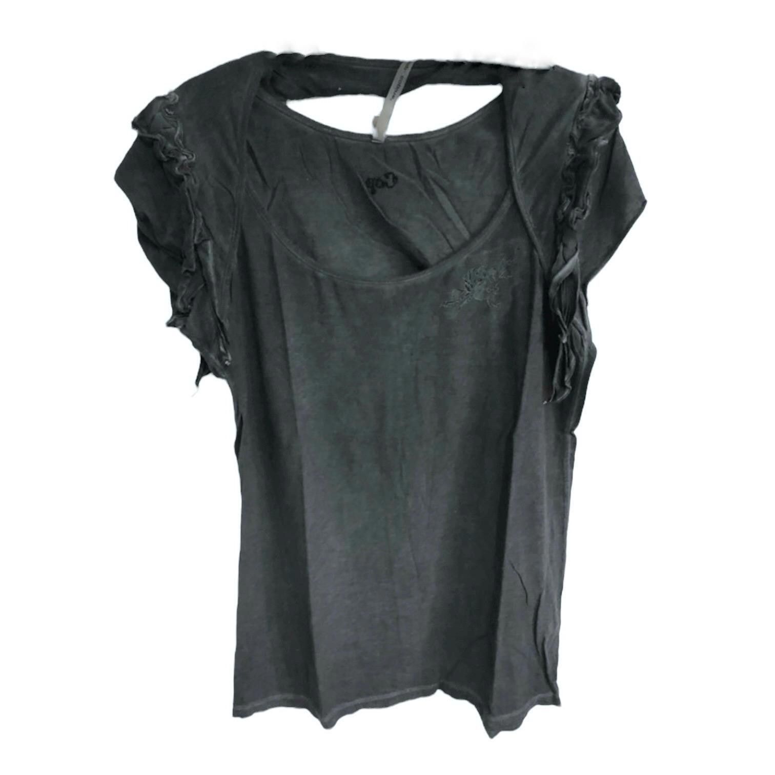 Cop Copine The Cop Copine Cutout Frilly Tee Size ONE SIZE - 4 Thumbnail