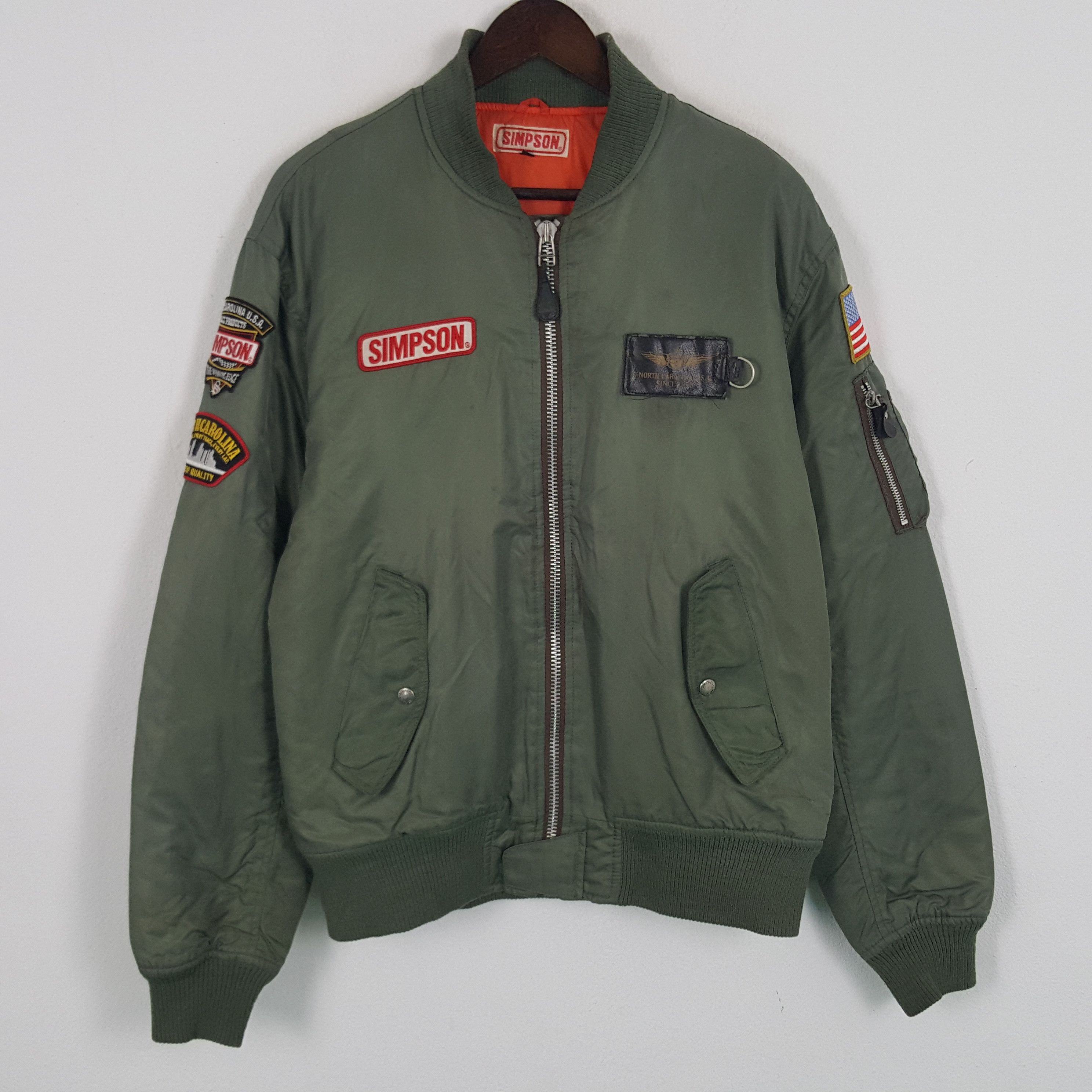 The Simpsons × Vintage Vintage Simpson Japan Military Bomber Jacket Size US XL / EU 56 / 4 - 2 Thumbnail