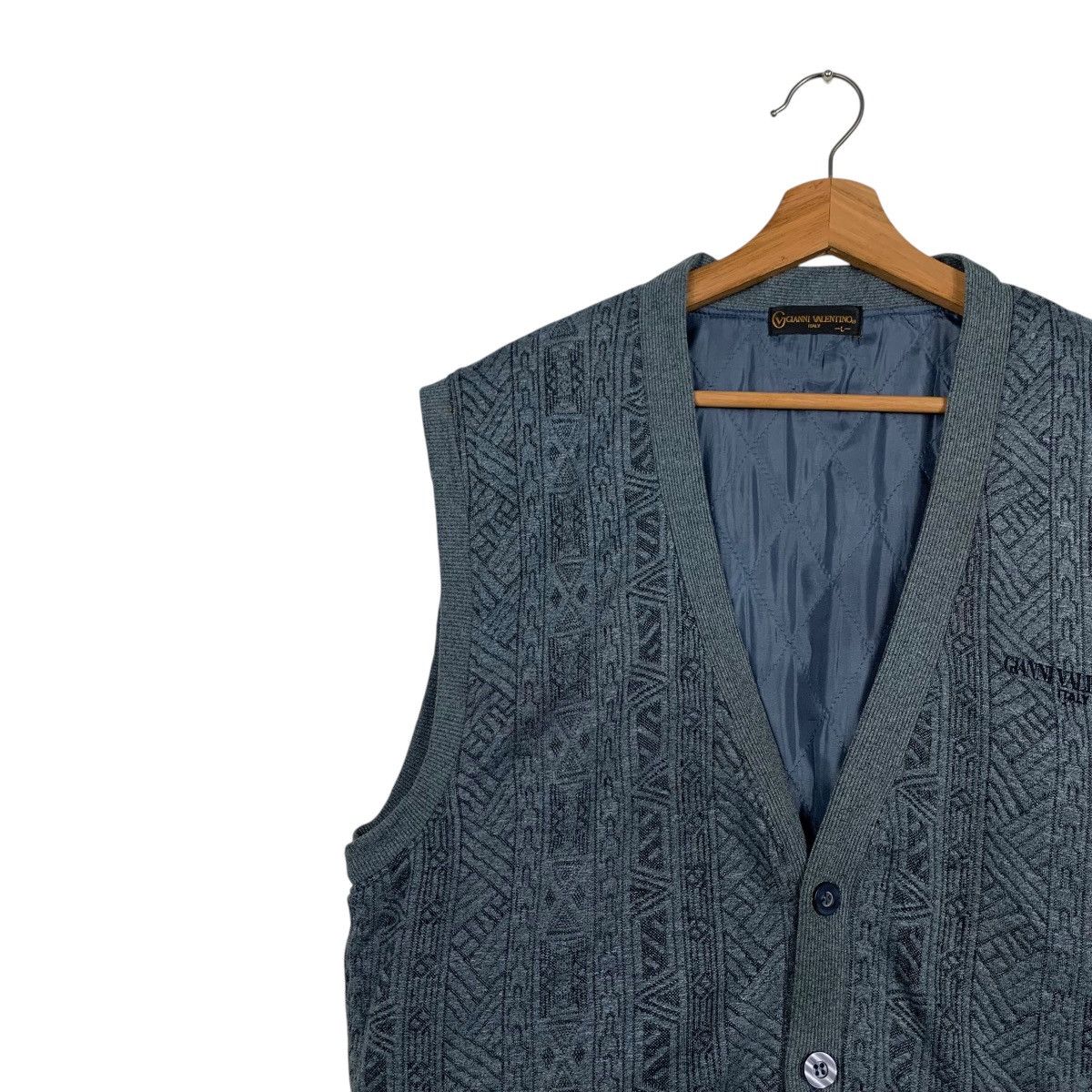 Gianni Valentino Vintage GIANNI VALENTINO Art Print Sweater Vest #1729-C77 Size US L / EU 52-54 / 3 - 3 Thumbnail