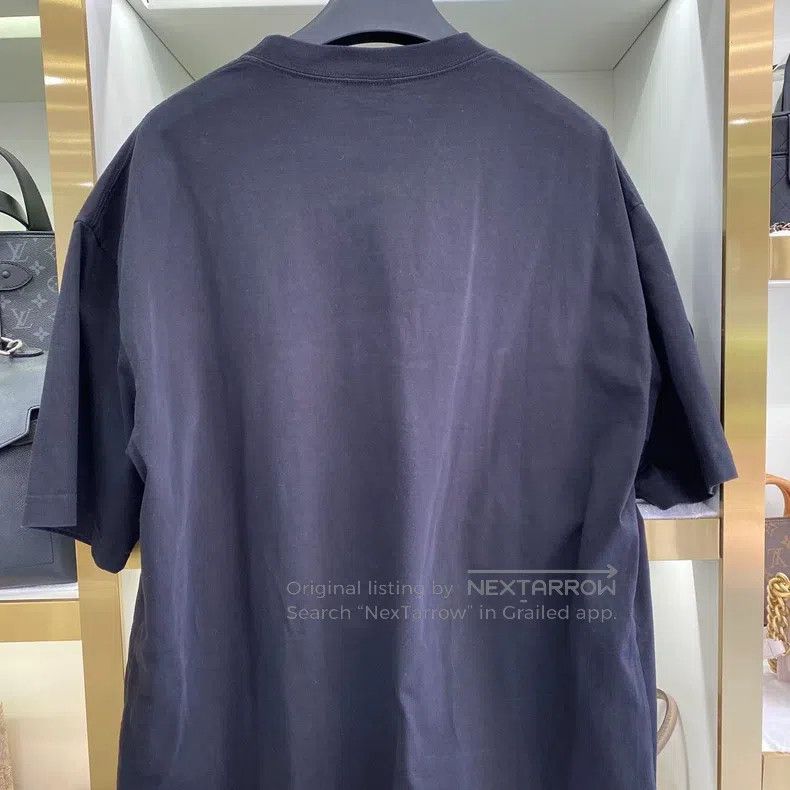 Balenciaga Balenciaga Teal Embroidered Reversed Letter Short Sleeve, Size US L / EU 52-54 / 3 - 2 Thumbnail