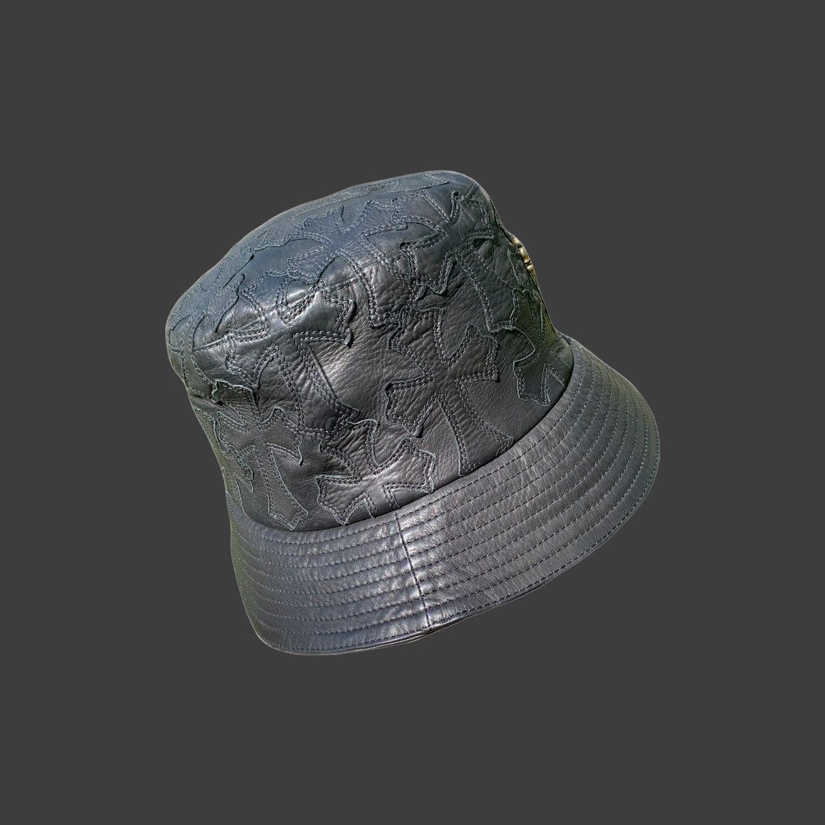 Chrome Hearts Chrome Hearts Leather Cemetery Patch Dagger Bucket Hat Small Size ONE SIZE - 6 Thumbnail