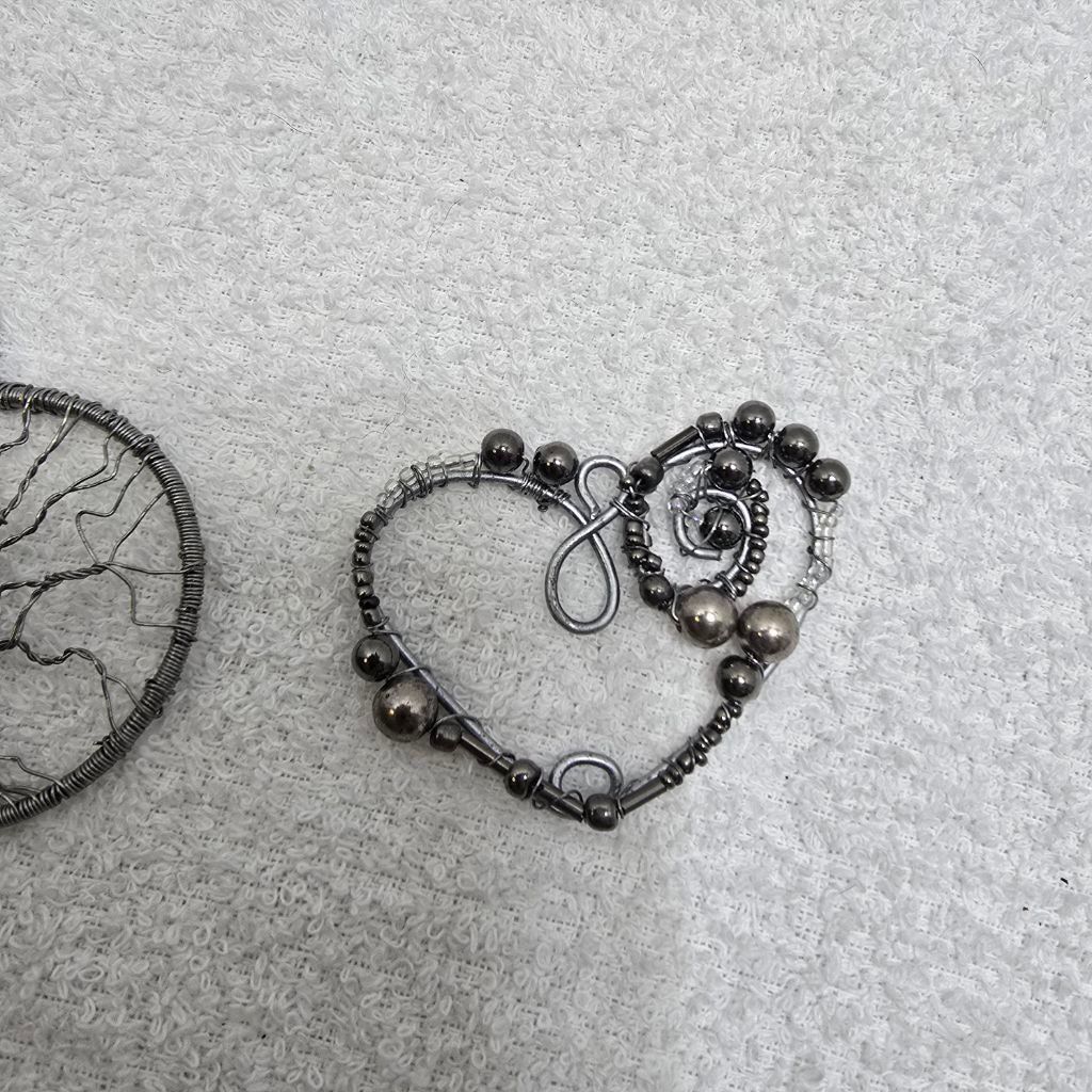 The Unbranded Brand Women's Unbranded Silver Wire Tree of Life & Heart pendants Size ONE SIZE - 3 Thumbnail