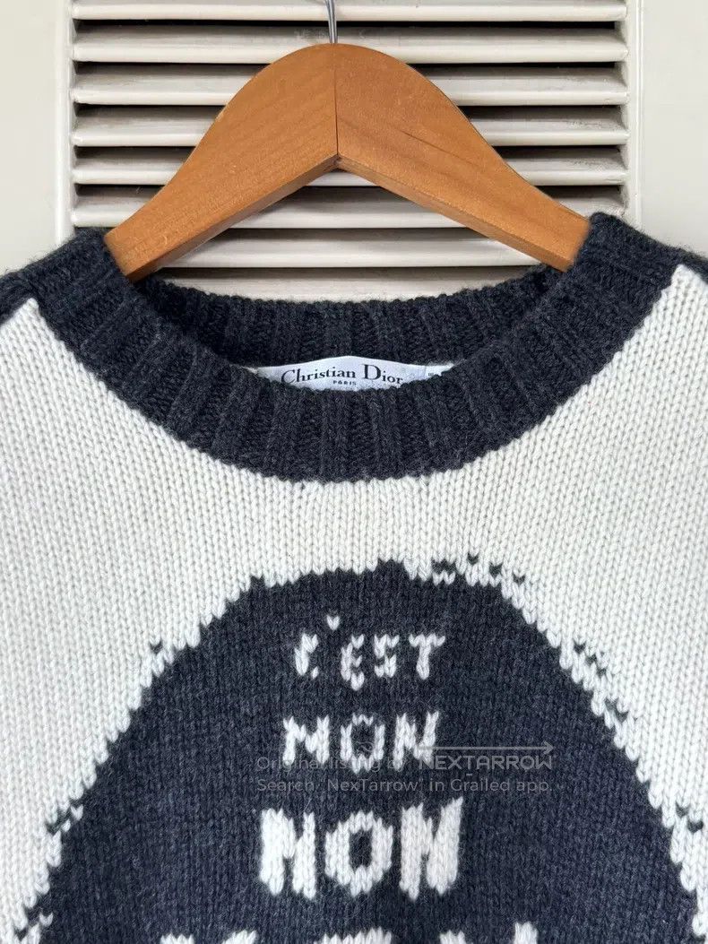 Dior Dior No. 8 slogan knitted sweater Size XS / US 0-2 / IT 36-38 - 3 Thumbnail