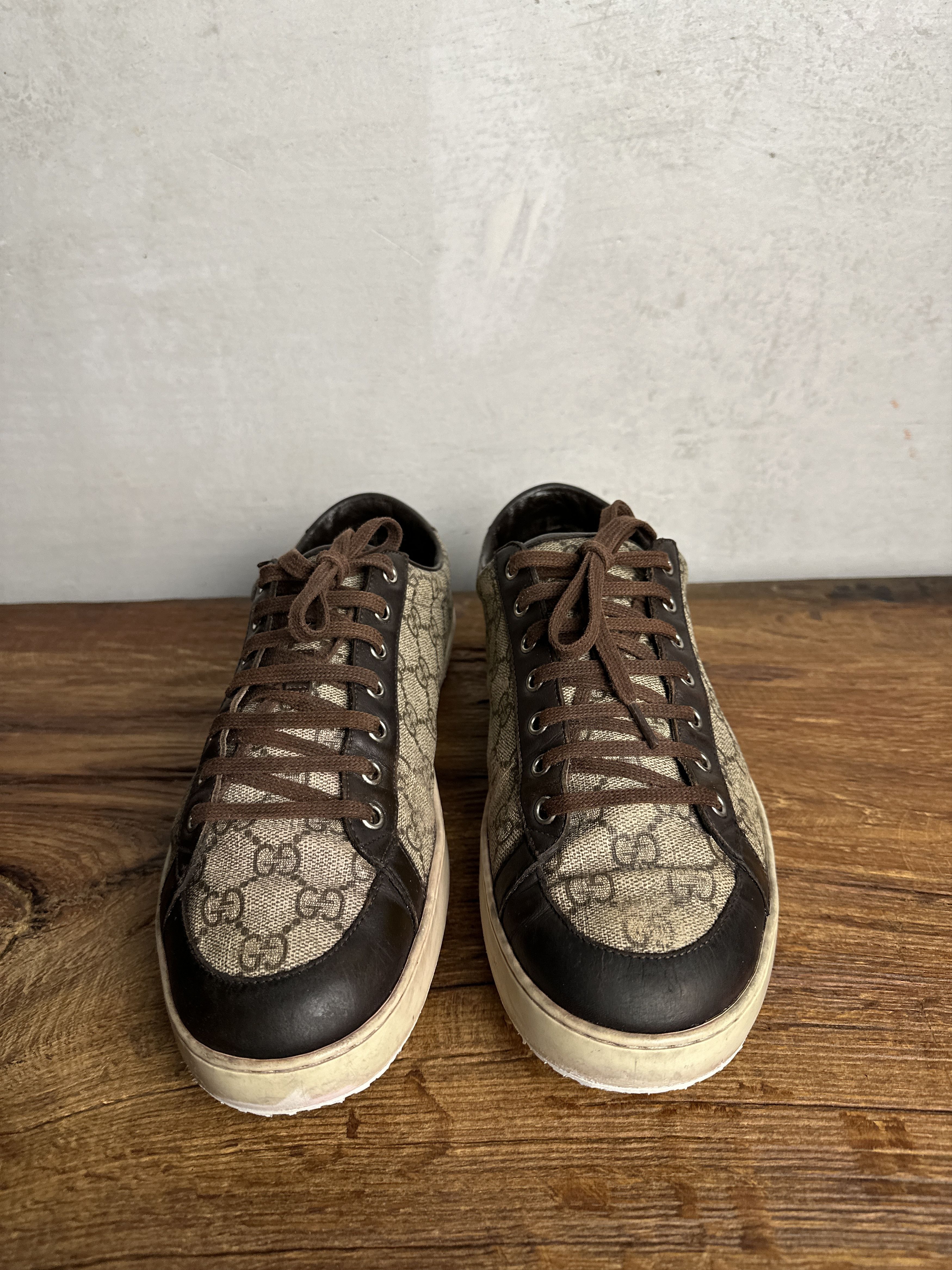 Gucci Gucci GG Logo Supreme Leather Sneakers Size US 11 / EU 44 - 8 Thumbnail