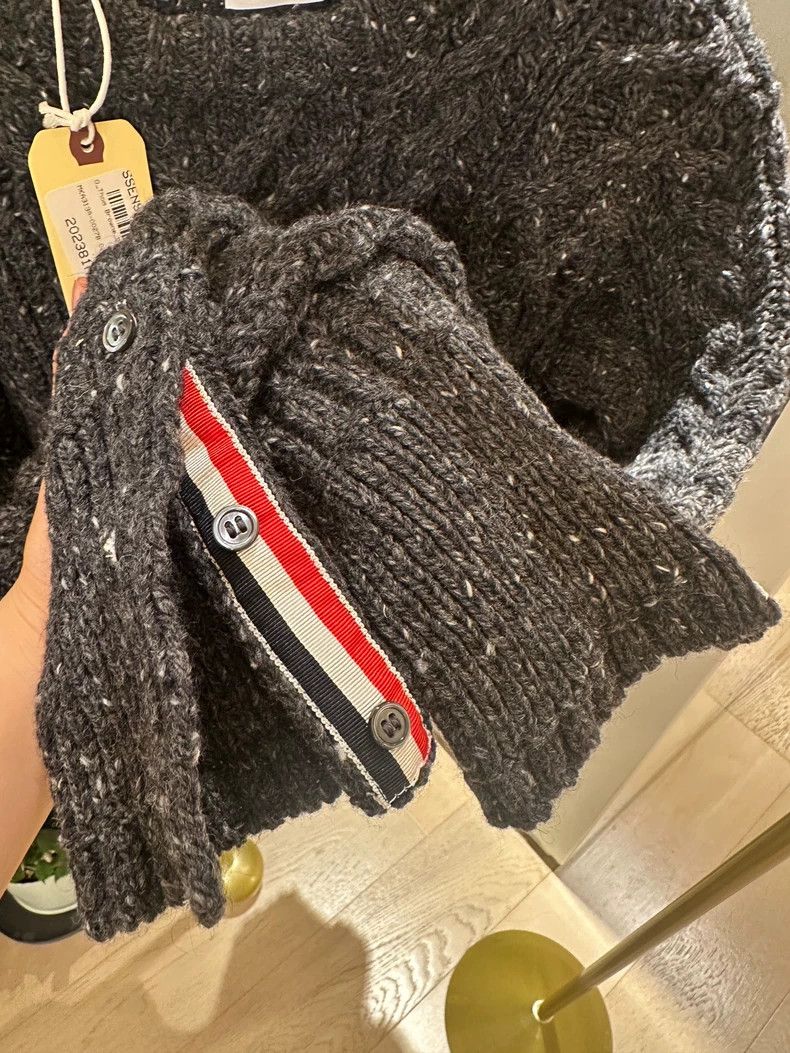 Thom Browne Thom Browne Black and grey knit wool sweater Size US XS / EU 42 / 0 - 4 Thumbnail
