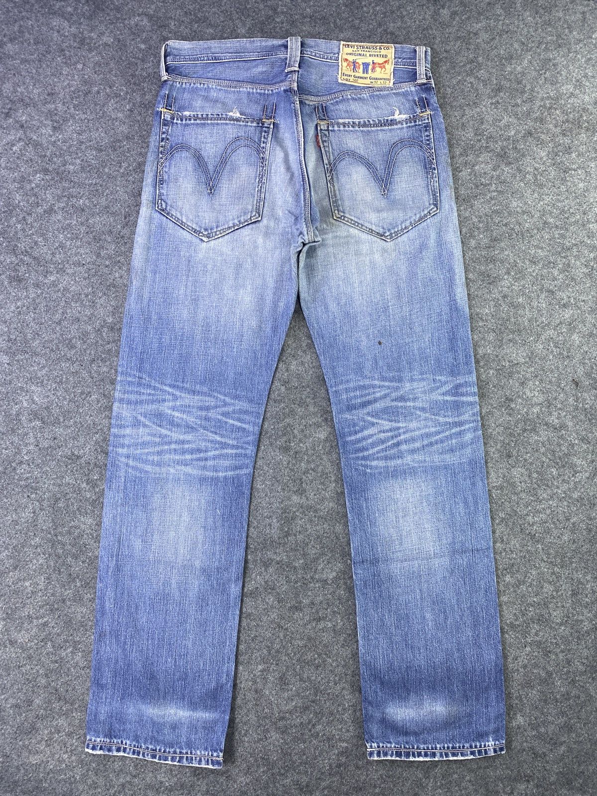 Jean × Levi's × Vintage Vintage Levis 502 Distresses Blue Wash Jeans - J882 Size US 32 / EU 48 - 3 Thumbnail