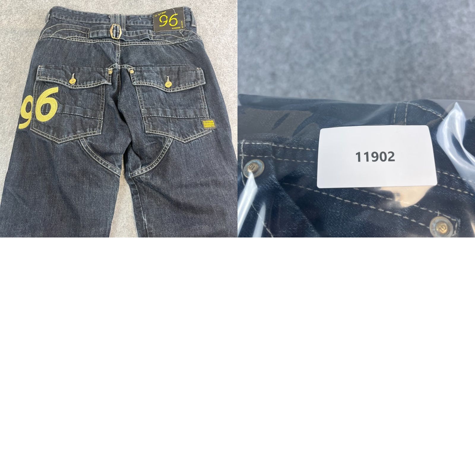 G-Star Vintage G Star 96 Mens Jeans Regular Straight 30 Dark Blue Y2K Cinch Buckle Jeans 5-Pocket Design Mens B Size US 30 / EU 46 - 9 Thumbnail