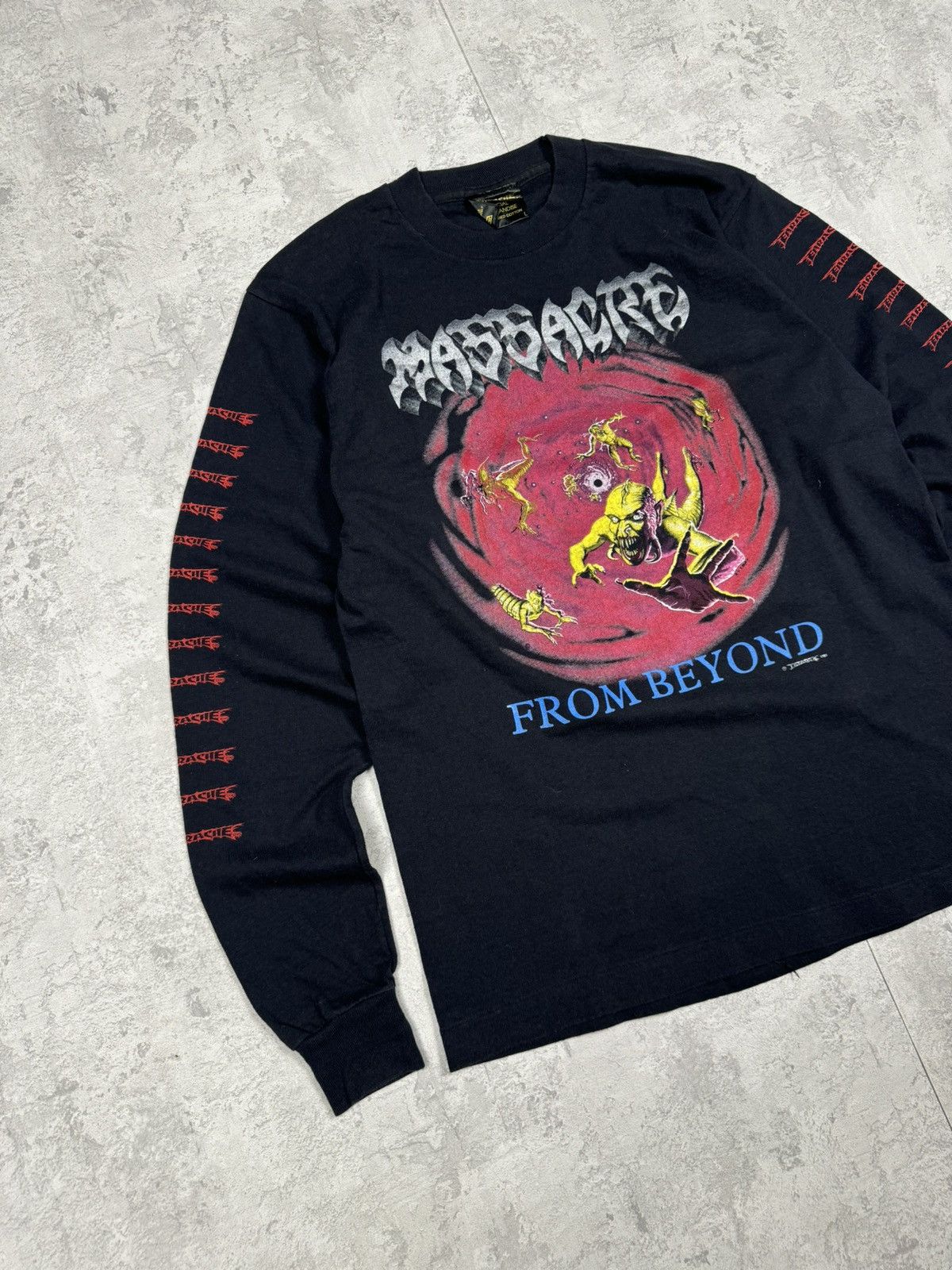 Band Tees RARE 1991 Massacre From Beyond Long Sleeve Size L Size US L / EU 52-54 / 3 - 2 Thumbnail